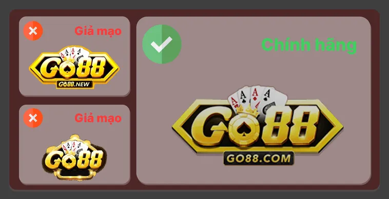 Các tính năng trên trang Go88.com thật hoạt động ổn định, còn trên trang giả Go88.com thường chậm và pop-up liên tục xuất hiện.